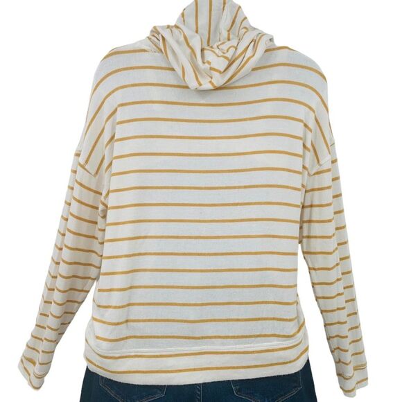 American Eagle Striped Soft Plush Pullover Hoodie Sweater - Picture 5 of 9
